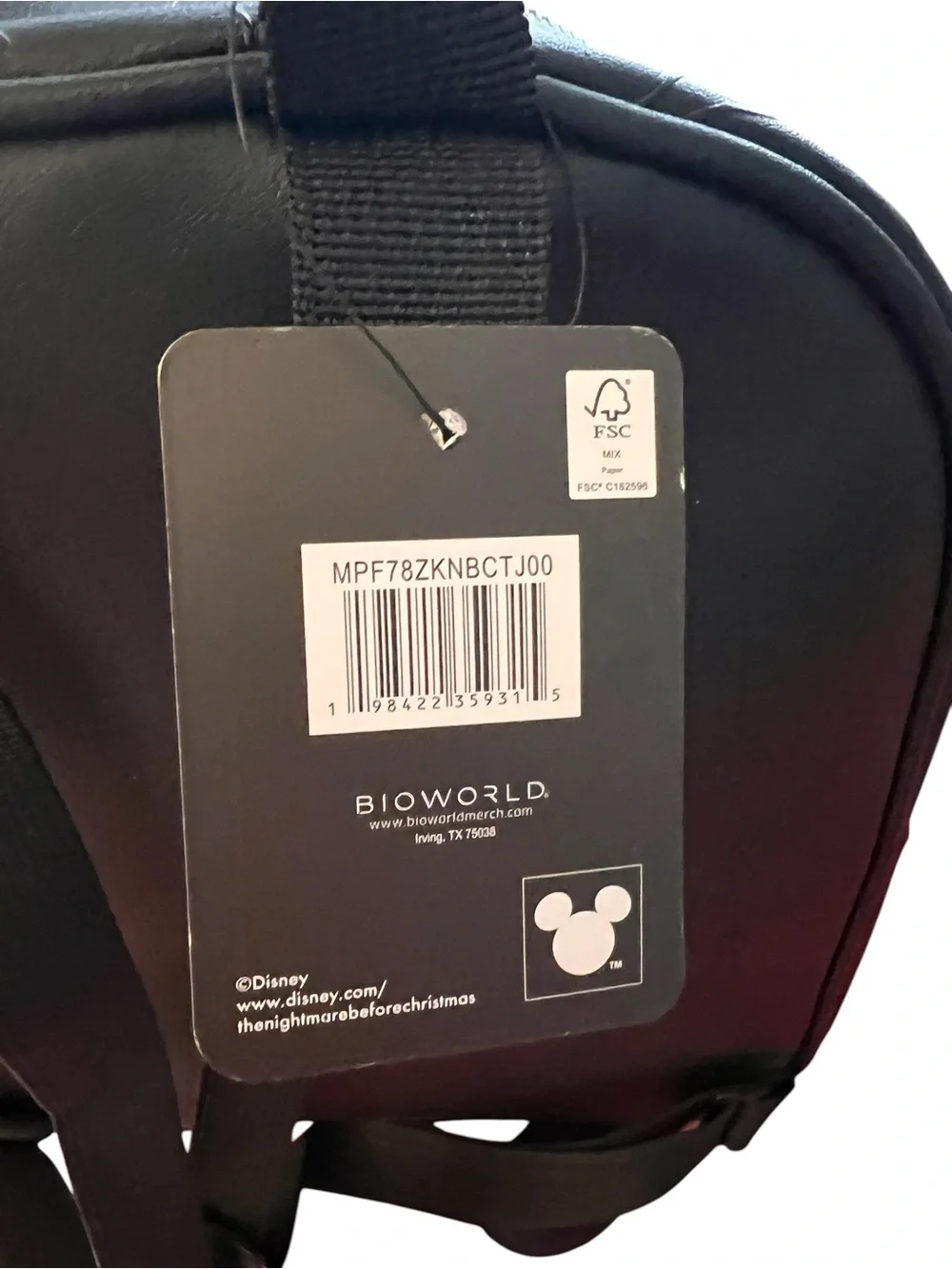 Disney Tim Burton’s The Nightmare Before Christmas NWT black backpack